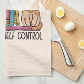 かわいいフローラの本と猫 キッチンタオル (四つ折り)