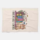 かわいいフローラの本と猫 キッチンタオル (横)