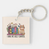 かわいいフローラの本と猫 キーホルダー (裏面)