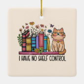 かわいいフローラの本と猫 セラミックオーナメント (裏面)