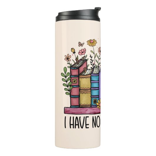 かわいいフローラの本と猫 タンブラー (回転左)