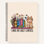 かわいいフローラの本と猫 ノートブック (正面)