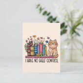 かわいいフローラの本と猫 ポストカード (スタンド正面)