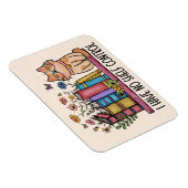 かわいいフローラの本と猫 マグネット (右側)