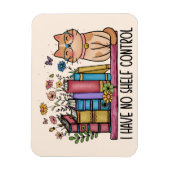 かわいいフローラの本と猫 マグネット (縦)