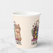 かわいいフローラの本と猫 紙コップ (左)