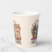 かわいいフローラの本と猫 紙コップ (右)