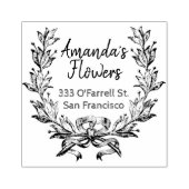 かわいいフローラの返品と勤務先の住所 ラバースタンプ (インプリント)