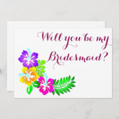 かわいいフローラは私の花嫁になる 招待状 (正面/裏面)