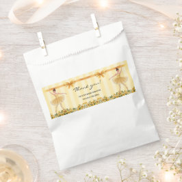 かわいいフローライエローバレリーナリボンベビーシャワー フェイバーバッグ