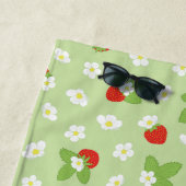 かわいいフローライチゴ名前をカスタムする夏 ビーチタオル (インサイチュ)