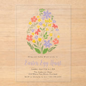 かわいいフローライースターエッグ狩り アクリル招待状 (正面)