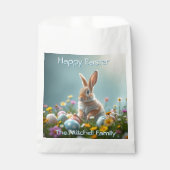かわいいフローライースターバニーパーティー フェイバーバッグ (正面)