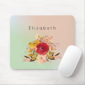 かわいいフローラウォーターカラーブーケパーソナライズされた マウスパッド (マウス)