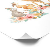 かわいいフローラウッドランドアニマルズガール子供部屋デコール フォトプリント            (角)