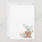 かわいいフローラウッドランド編みクマのベビーシャワー 招待状 (裏面)