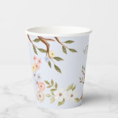 かわいいフローラウッドランド編みクマのベビーシャワー 紙コップ (正面)