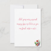 かわいいフローラウミガメありがとうノートカード サンキューカード (裏面)