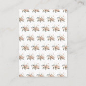 かわいいフローラウミガメ赤ちゃんシャワー予約リクエスト エンクロージャーカード (裏面)