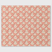 かわいいフローラカボチャ誕生日ガールベビーシャワーギフト ラッピングペーパー (フラット)