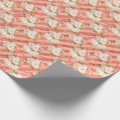 かわいいフローラカボチャ誕生日ガールベビーシャワーギフト ラッピングペーパー (角)