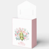 かわいいフローラガーデンスイートピーインポッドベビーシャワー フェイバーボックス (見開き)