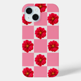 かわいいフローラガーリーデザイン iPhone 15ケース