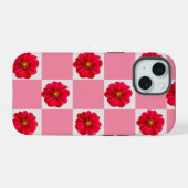 かわいいフローラガーリーデザイン iPhone 15ケース (裏面横)