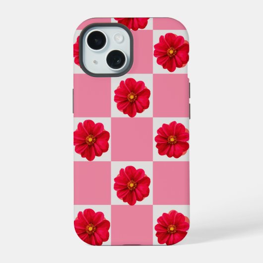 かわいいフローラガーリーデザイン iPhone 15ケース (裏面)