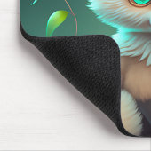 かわいいフローラキツネマウスパッド マウスパッド (コーナー)