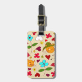 かわいいフローラキャットフラワーハット2 ラゲッジタグ (正面縦)