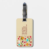 かわいいフローラキャットフラワーハット2 ラゲッジタグ (裏面縦)