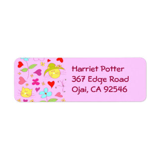 かわいいフローラキャットフラワーハット2 ラベル