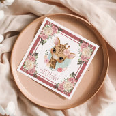 かわいいフローラキリン水の色の女の子ベビーシャワー スタンダードカクテルナプキン