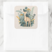 かわいいフローラキリン紙プレート スクエアシール (バッグ)