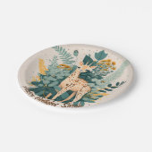 かわいいフローラキリン ペーパープレート (アングル)