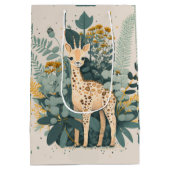 かわいいフローラキリン ミディアムペーパーバッグ (裏面)