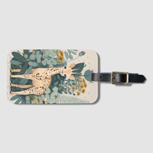 かわいいフローラキリン ラゲッジタグ (正面横)