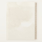 かわいいフローラクラウンウォーターカラーラクーン プランナー手帳 (裏面)