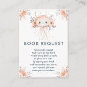 かわいいフローラクラゲ赤ちゃんシャワー予約リクエスト エンクロージャーカード (正面)