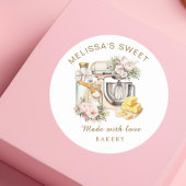 かわいいフローラケーキミキサー素材ベーカリー ラウンドシール