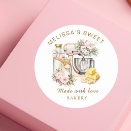 かわいいフローラケーキミキサー素材ベーカリー ラウンドシール