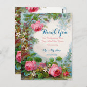 かわいいフローラサンキューカード ポストカード (正面/裏面)