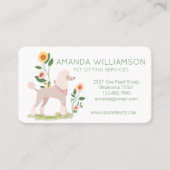 かわいいフローラショークリッププードルドッグケアサービス 名刺 (正面)