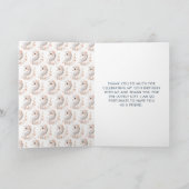 かわいいフローラシーホース誕生日パーティー サンキューカード (内部)