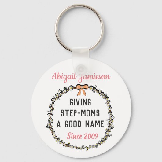 かわいいフローラステップママハッピーマザーズデイ キーホルダー (正面)