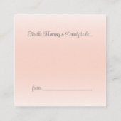 かわいいフローラゾウ赤ちゃんシャワーおむつラッフル エンクロージャーカード (裏面)