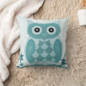 かわいいフローラターコイズフクロウ装飾用クッション クッション (ブランケット)