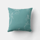 かわいいフローラターコイズフクロウ装飾用クッション クッション (裏面)