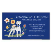 かわいいフローラダルマティアンドッグケアサービス マグネット名刺 (正面)